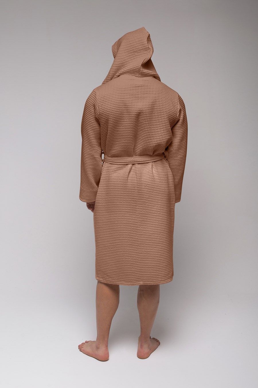 снимок Халат вафельный PandaHug Оrlando мокко капюшоном от магазина BIO-TEXTILES ОПТ