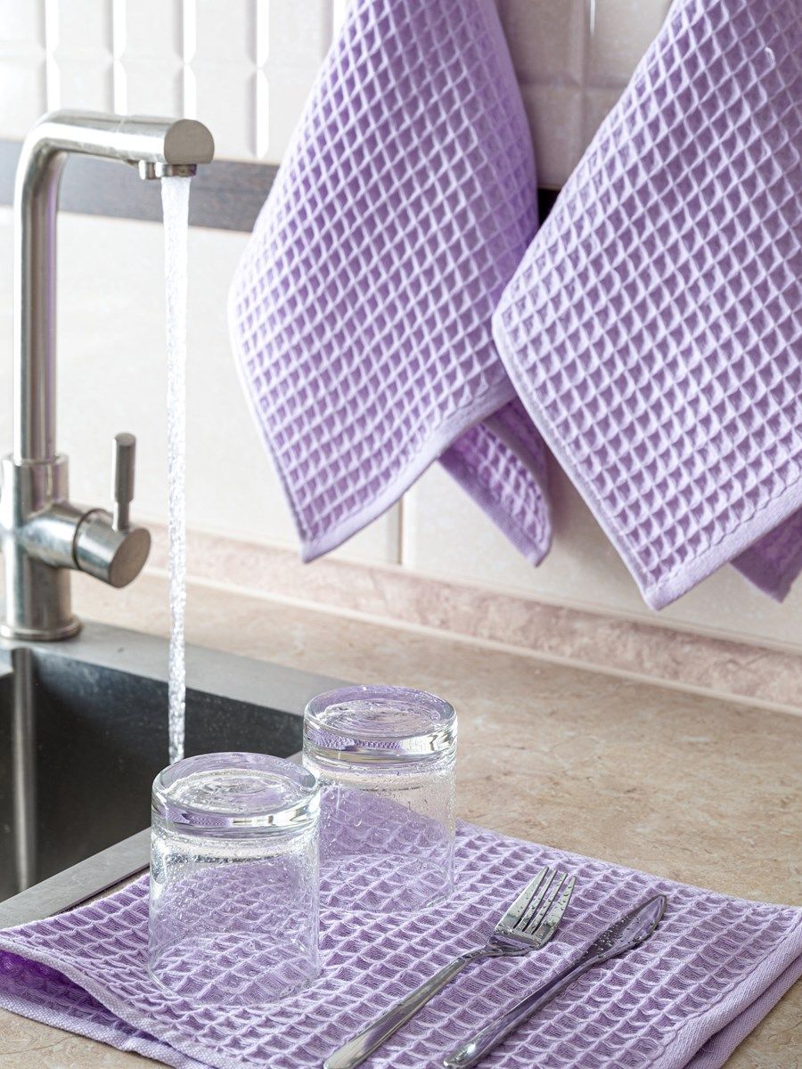 снимок Полотенце вафельное сиреневое от магазина BIO-TEXTILES ОПТ