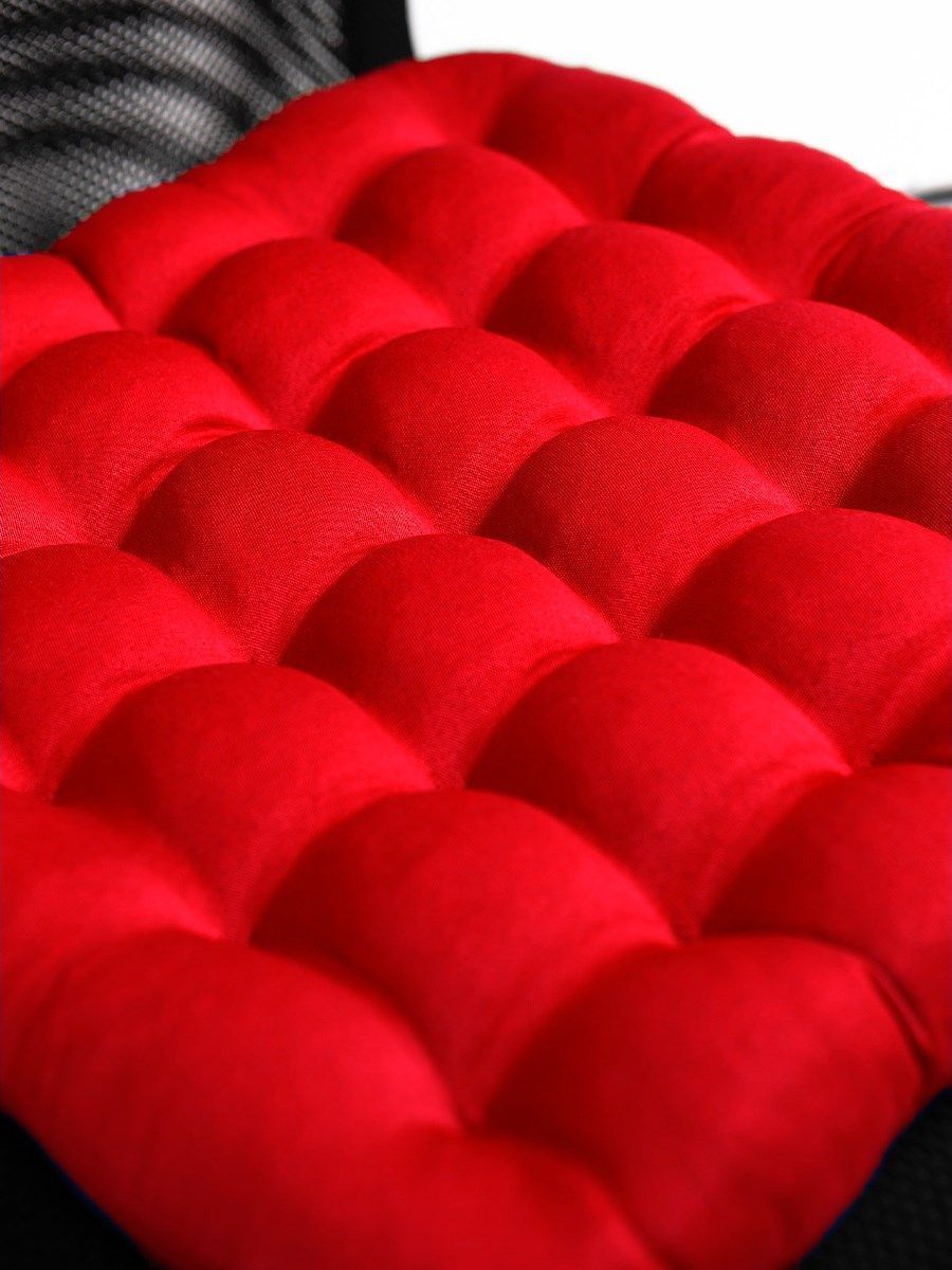 снимок Био-подушка на стул с лузгой гречихи красная 40*40 от магазина BIO-TEXTILES ОПТ