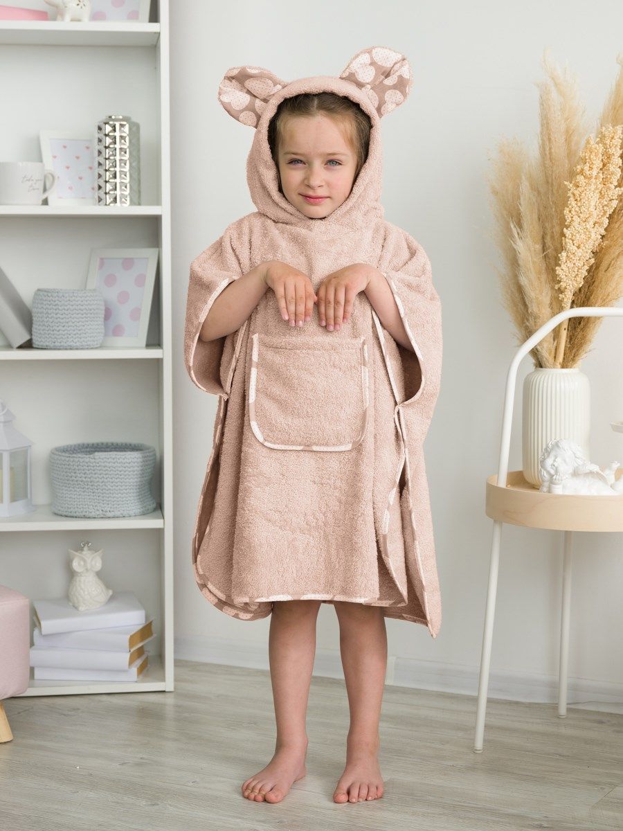 снимок Пончо "ЛАСКОВЫЙ МЫШОНОК" бежевое от магазина BIO-TEXTILES ОПТ