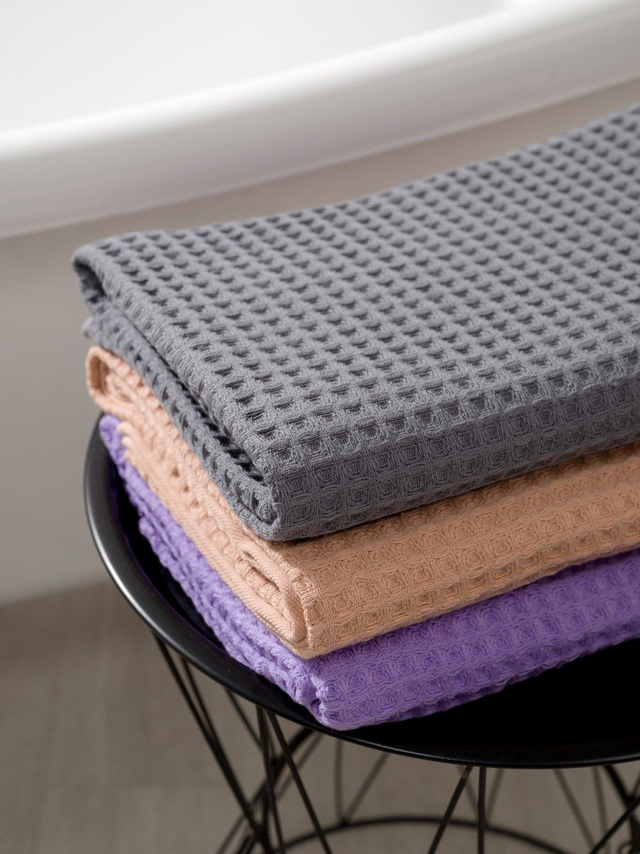 снимок Полотенце вафельное серое от магазина BIO-TEXTILES ОПТ